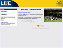 Tablet Screenshot of live.wilkes.edu